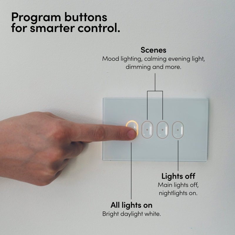 LIFX Smart Light Switch 4-Gang Black - AU/NZ - YourSmartLife